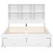 Latitude Run® Multifunctional Wooden Full Size Platform Bed w/ Storage Headboard, Charging Station & 2 Drawers Wood in White | Wayfair