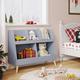 Isabelle & Max™ Allya Multi-Cubby Bookcase w/ Toy Storage Wood in Gray | 27.3 H x 32.5 W x 12.5 D in | Wayfair 33379D8033EE428E9453DBBF74CF788A
