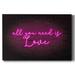 Trinx Neon Love I Canvas, Solid Wood in Brown/Pink | 8 H x 12 W x 1.5 D in | Wayfair ADD17E45C6A841D4A84E662F6F303CF8