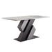 Brayden Studio® Corteney Rectangular Dining Table in Black/Gray/White | 29.53 H x 70.87 W x 35.43 D in | Wayfair 83D61557EECE4BA19E1E5C5F99266975