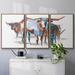 August Grove® Modern Longhorns II 3 Pieces Metal in Blue/Brown | 40 H x 78 W x 2 D in | Wayfair D43F64B24E45443CB34B85CFC447DE97