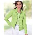 Appleseeds Women's DreamFlex Colored Jean Jacket - Green - XL - Misses