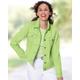 Appleseeds Women's DreamFlex Colored Jean Jacket - Green - XL - Misses