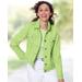 Appleseeds Women's DreamFlex Colored Jean Jacket - Green - 2X - Womens