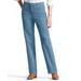 Appleseeds Women's DreamFlex Comfort-Waist Relaxed Straight-Leg Jeans - Blue - 8P - Petite