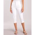 Blair Women's DenimEase™ Classic 5-Pocket Capris - White - 12P - Petite