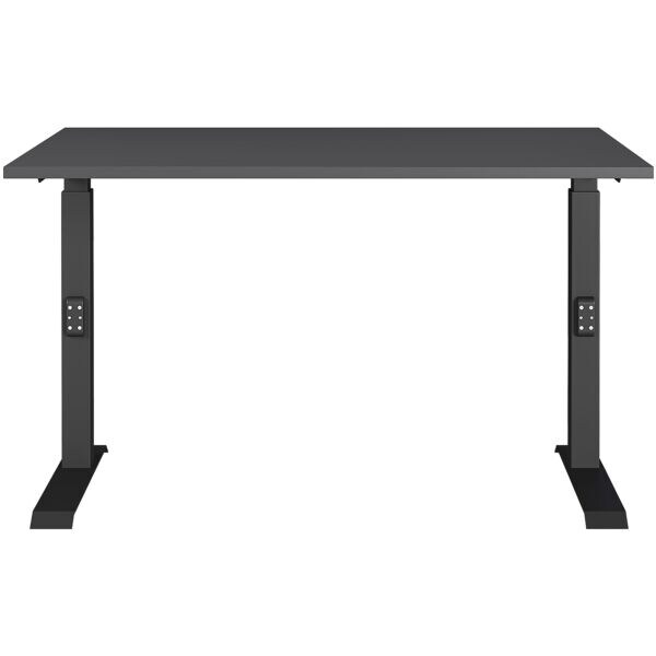 Germania-Werke Schreibtisch höhenverstellbar (manuell) »Downey« 120 cm grau, 120x91x80 cm