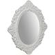 Biscottini Wandspiegel 58 x 50 x 2 cm – Spiegel im Shabby Chic mit antikem weißem Rahmen – Badezimmerspiegel für Schlafzimmer und Wohnzimmer – Vintage-Spiegel
