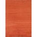 Orange Modern Gabbeh Oriental Area Rug Handmade Stripe Wool Carpet - 4'10" x 6'5"