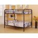 Full over Full Bunk Bed Metal Bunk Bed Frame with Ladder & Full-Length Guardrails, Convertible to 2 Full Size Single Beds