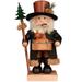 14.5" Brown and Black Christian Ulbricht Smoker Woodsman with Deer Decoration