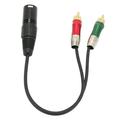 XLR to DC 3.5mm Dual RCA Male Cable Stereo Lossless Universal Microphone Splitter Wire for DVD VCDXLR Male to 2RCA 1m