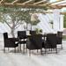vidaXL Patio Dining Set Garden Furniture 3/5/7/9 Piece Multi Colors/Sizes