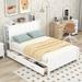 Full Size Platform Bed with Drawers and Storage Shelves Storage Bed