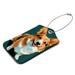 Corgis Pet Animals Pattern 2 PCS Luggage Tags Suitcases PU Leather Travel Bag & Baggage ID Label Tags Travel Essentials