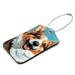 Corgis Pet Animals Pattern 2 PCS Luggage Tags Suitcases PU Leather Travel Bag & Baggage ID Label Tags Travel Essentials