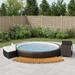 moobody Spa Surround Black Poly Rattan and Solid Wood Acacia