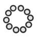 BESTONZON 10PCS 11.6mm Inner Diameter Faucet With Mesh Rubber Gasket Anti-blocking Filter Metal Hose Coupling Filter Washers For Water Tap Use(Black)