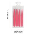 Beauty Clearance Under $15 Stainless Steel Eyebrow Clip Set Plucking Tweezers In Plastic Box 4Pc Rose Gold