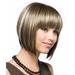 Beauty Clearance Under $15 32Cm Girl Natural Gold Party Wig Short Full Straight Hair Fashion Synthetic Wig Gold