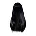 Beauty Clearance Under $15 Black Long Straight Hair With Bangs And Long Straight Hair Wigs For Black Women Black One Size