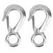 2pcs Premium Stainless Steel Lifting Hooks Big Hole Lifting Hooks Cargo Hooks