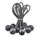 20 Pieces Shock Cord Strong Elastic Rope Ball Head Elastic Rope Awning Awning Strap Mooring Strap Strapping Tape for Outdoor Camping Tent Black Ideal for Outdoor Travel Transportation Boating