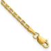 Solid 10k Yellow Gold 2.6mm Flat Anchor Chain - 20