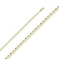 7 in. 14K Yellow Gold 3.4 mm Flat Mariner Chain