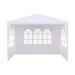 HElectQRIN 10 x 10 Outdoor Canopy Waterproof Gazebo Party Wedding Tent Sunshade Shelter Canopy Gazebo with 3 Removable Sidewalls White