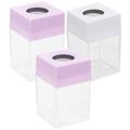 FRCOLOR 3pcs Paper Clip Holders Small Paper Clip Container Portable Paper Clips Dispenser with Magnetic Top