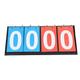 Aigend Sports Scoreboard - Portable Flip Scoreboard Sports Competition Score Counter for Table Tennis Basketball (4 Digit-Red+Blue)