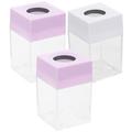 HOMEMAXS 3pcs Paper Clip Holders Small Paper Clip Container Portable Paper Clips Dispenser with Magnetic Top