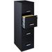 HBBOOMLIFE 18 4 Drawer Metal File Cabinet Black