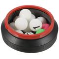 Pyramidti Numbered Pong Balls 13pcs Lottery Number Balls ABS Table Tennis Balls Printed Pong Balls with Storage Bucket for Game Party Decoration (White 1-10 Balls + 2 Color Balls + 1 Folding Bucket)