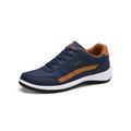 Fangasis Mens Walking Shoes Patchwork Sneakers Workout Fitness Running Shoe Tennis Round Toe Fashion Sneaker Blue 9