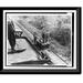 Historic Framed Print [Five men with handcar alongside train of the Tela Railroad Co. Honduras] 17-7/8 x 21-7/8