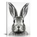 COMIO Canvas Wall Art Bunny Canvas Print Wall Decor Lovely Rabbit Posters for Baby Kids Room Framed Artwork for Bedroom Bathroom Kitchen Home Decor Nursery Wall Decor Bathroom Wall Decor