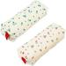 2 Pcs Floral Pencil Case Cute Personalised Pouch for School/Office Supplies (Pink)