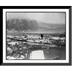 Historic Framed Print [Winter Olympic games at Garmisch Germany. 1936: view from top of ski-jump; jumper in mid-air] 17-7/8 x 21-7/8