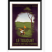 Historic Framed Print Le Touquet: la mer - la for?Ì�et golf 3 parcours 17-7/8 x 21-7/8