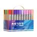 Jzenzero 12/24/36/48/60 Colors Marker Pens Quick Drying Watercolor Pen for Coloring Books School Projects