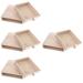 4pcs Wood Tea Storage Box Wood Crate Unfinished Stackable Jewelry Organizer Holder