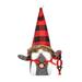 Christmas Gnomes 1 Pack Handmade Plush Gnome Christmas Elf Doll Xmas Ornaments for Home Decor 4.72*12Inch Red and Black