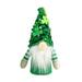 Giyblacko Desktop OrnamentSt. Patricks Day Gnome Ornament Irish Gnome Ornament Green Irish Doll Elfs Home Decor