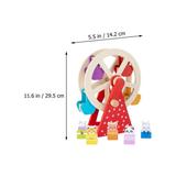 Ferris Wheel Animal Block Wood Toys Learning Child Parent Kids Carnival Rotating Wooden Interactive Board Playset