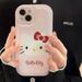 Sanrio Hello Kitty Cute Phone Cases For iPhone 15 14 13 12 11 Pro Max Mini XR XS 7 8 Plus Cartoon Anti-drop Soft Cover Pink Girl