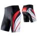 Men Bike Shorts 3D Gel Padded Compression Tights Mtb Bike Road Biking Bottom Black Red XXL (Available Big and Tall)