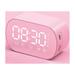 Apmemiss Clearance Wireless Bluetooth Speaker with FM Radio Mini Portable Card Mirror Alarm Clock Sound Dual Alarm Clock Settings for All Phone Home Decor Gifts for Children