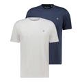 Marc O'Polo Herren T-Shirt im 2er-Pack aus Bio-Baumwolle Regular Fit, marine/weiß, Gr. L